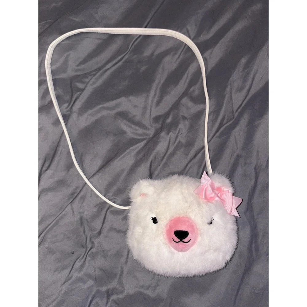 Gymboree Bear Hugs Plush Polar Bear‎ Crossbody Little Girl's Purse